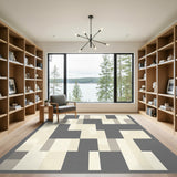 Modern Geometric Grey No. 5 Area Rug