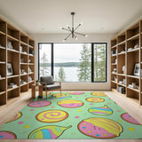Playful Donut Churro Sprinkle Area Rug