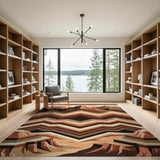 Southwestern Mountain Peaks Zigzag Area Rug