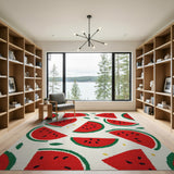 Juicy Watermelon Slices Fruit Pattern Rug