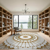 Golden Mandala Persian Area Rug