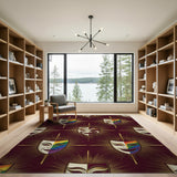 Rainbow Theater Mask Geometric Rug