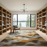 Misty Peaks Abstract Area Rug