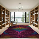 Multi-color and Patterns Rainbow Musical Notes Abstract Area Rug