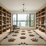 ODIKA Rainbow Paw Print Kids Rug