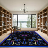 Neon Glow Mandala Persian Area Rug