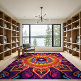 Vibrant Mandala Multi-Color Boho Area Rug