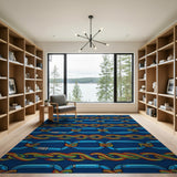 Rainbow Chain Link Area Rug
