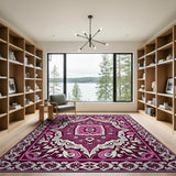 Intricate Purple Persian Area Rug