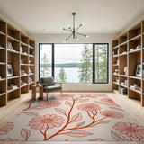 Pink Pink Daisy Floral Vintage Area Rug