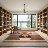 Playful Cartoon Cow Striped Area Rug