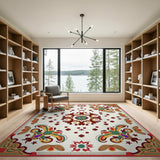 Traditional Persian Multi-color and Patterns Vibrant Multi-Color Traditional Persian Area