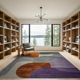 Fluid Organic Geometric Multi-Color Area Rug