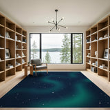 Starry Aurora Borealis Constellation Rug