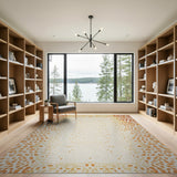 Faded Orange Leopard Spot Area Rug