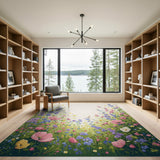 Wildflower Meadow Floral Area Rug