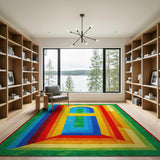 Vibrant Geometric Archway Multi-Color Area Rug
