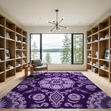 Mandala Traditional Persian Purple Mandala Persian Area Rug