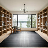 Black White Halftone Gradient Geometric Modern Area Rug