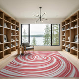 Hypnotic Pink Swirl Area Rug