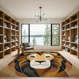 Golden Lion Geometric Area Rug
