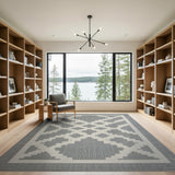 Heritage Tribal Grey Geometric Heritage Tribal Area Rug