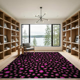 Hot Pink Glossy Lips Pattern Area Rug