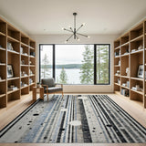 Modern Geometric Stripe Polka Dot Area Rug