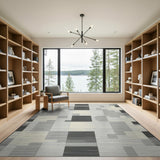 Geometric Modern Modern Black White Geometric Area Rug