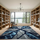 Lightning Fracture Abstract Area Rug
