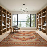 Southwestern Orange Geometric Area Rug