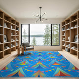 Multi-color and Patterns Rainbow Tent Festival Kids Area Rug