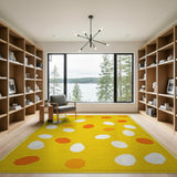 Sunny Yellow Egg Scatter Area Rug