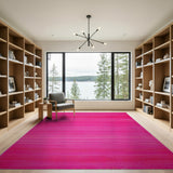 Vibrant Pink Horizontal Stripe Area Rug