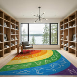 Rainbow Alphabet Kids Area Rug