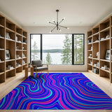 Vibrant Swirl Abstract Multi-color and Patterns Area Rug