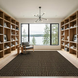 Brown and Tan Brown Tan Geometric Dot Area Rug
