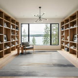 Sweeping Grey Abstract Area Rug
