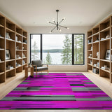 Multi-color and Patterns Pink Grey Geometric Abstract Area Rug