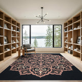 Elegant Pink Persian Mandala Rug