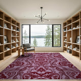Ornate Purple Floral Persian Area Rug