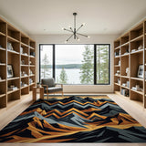 Geometric Jagged Peaks and Towers Rug