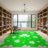 Festive Shamrock Green Area Rug