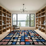 ODIKA Bold Geometric Multi-Color Area Rug
