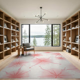 Pink Starburst Abstract Area Rug