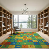 Vibrant ABC Alphabet Kids Play Rug
