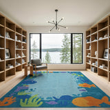 Ocean ABC Alphabet Kids Area Rug