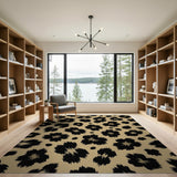 Beige and Neutral Beige Leopard Print Area Rug