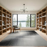 Gradient Grey Stripe Area Rug