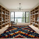Bold Southwestern Zigzag Geometric Area Rug